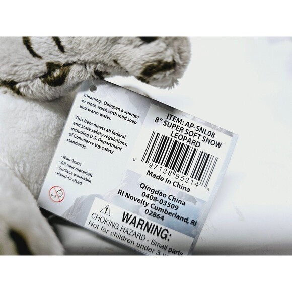 Adventure Planet Snow Leopard 8" Super Soft Plush - Picture 12 of 12